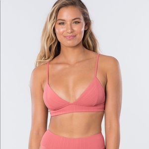 RIPCURL Premium Surf Fixed Tri Bikini Top in RUST